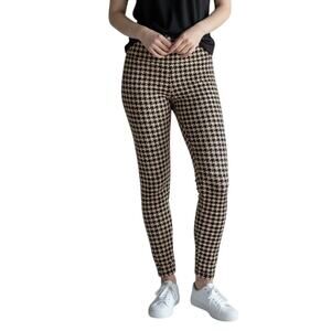 Sanctuary Pants Size S NEW Black Brown Houndstooth Daily Crop Leggings